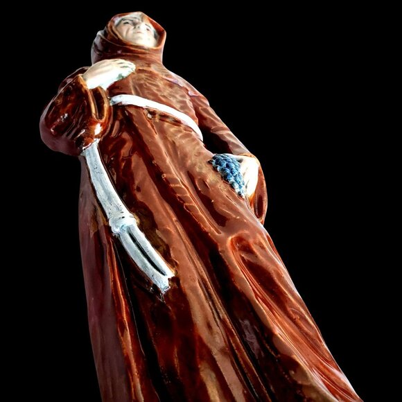 Vintage Monk Ekkehard Porcelain Figurine Ceramic Statue Capodimonte Italy 1983 - Picture 3 of 11